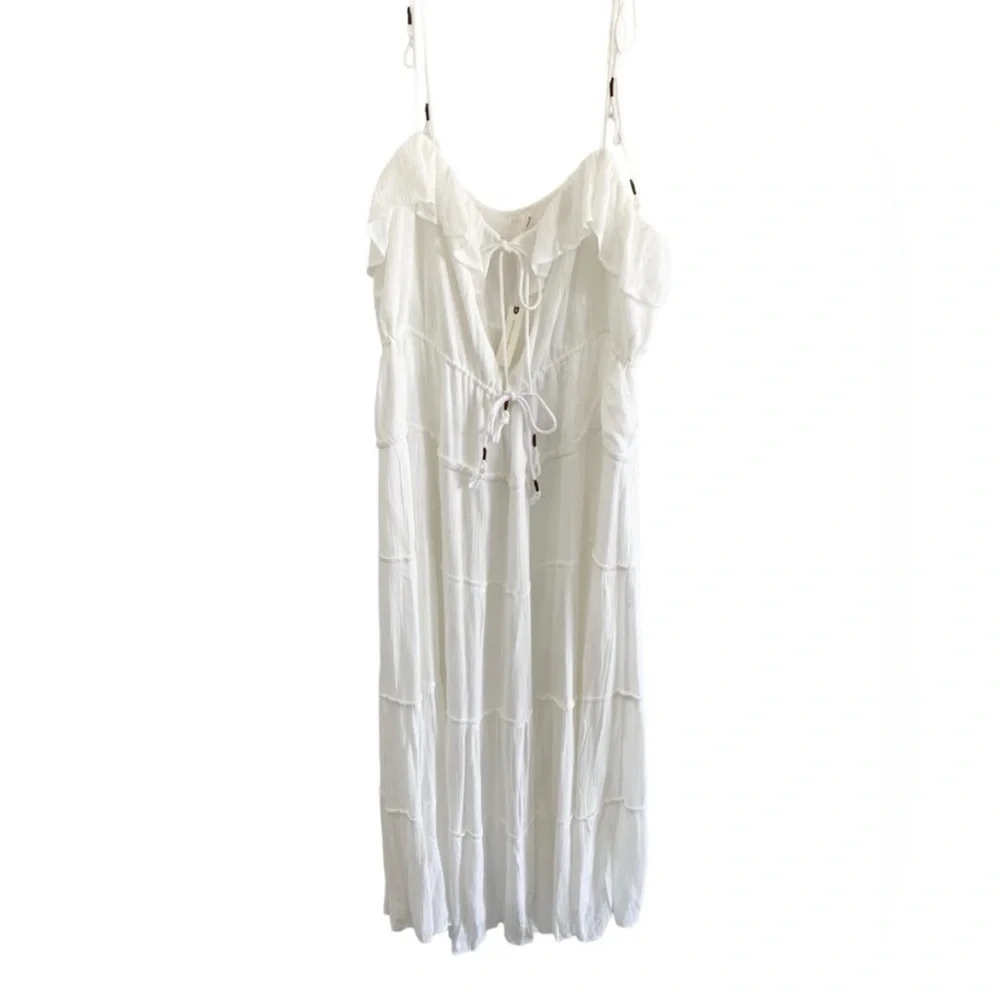 NWT Anthropologie white tiered ruffle sundress - Picture 5 of 7